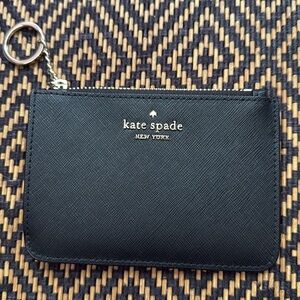 Kate Spade Darcy Zip cardholder coin Pouch Key Ring wallet bag charm